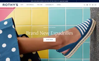 Rothys homepage website preview