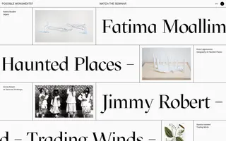 Possible Monuments homepage website preview