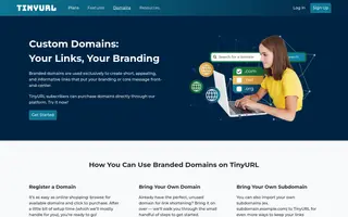 TinyURL homepage website preview