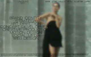Unfound Studio homepage website preview
