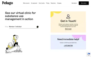Pelago homepage website preview
