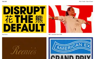 Two Are homepage website preview