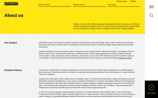 Paratech homepage website preview