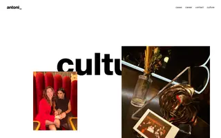 Antoni homepage website preview