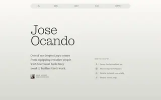 Jose Ocando homepage website preview