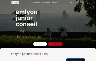 emlyon junior conseil homepage website preview