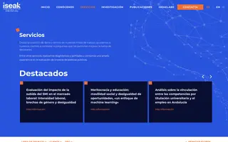 Iseak homepage website preview