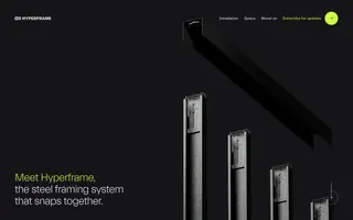 Hyperframe homepage website preview
