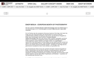 EMOP Berlin homepage website preview