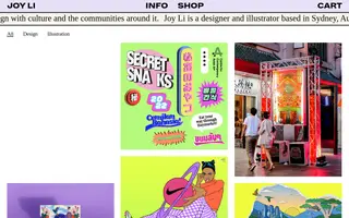Joy Li homepage website preview