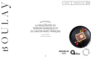 Chez Boulay homepage website preview