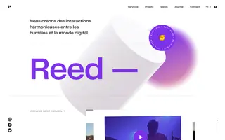 Reed homepage website preview