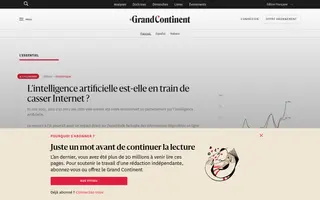 Le Grand Continent homepage website preview