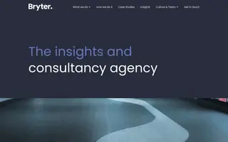 Bryter homepage website preview