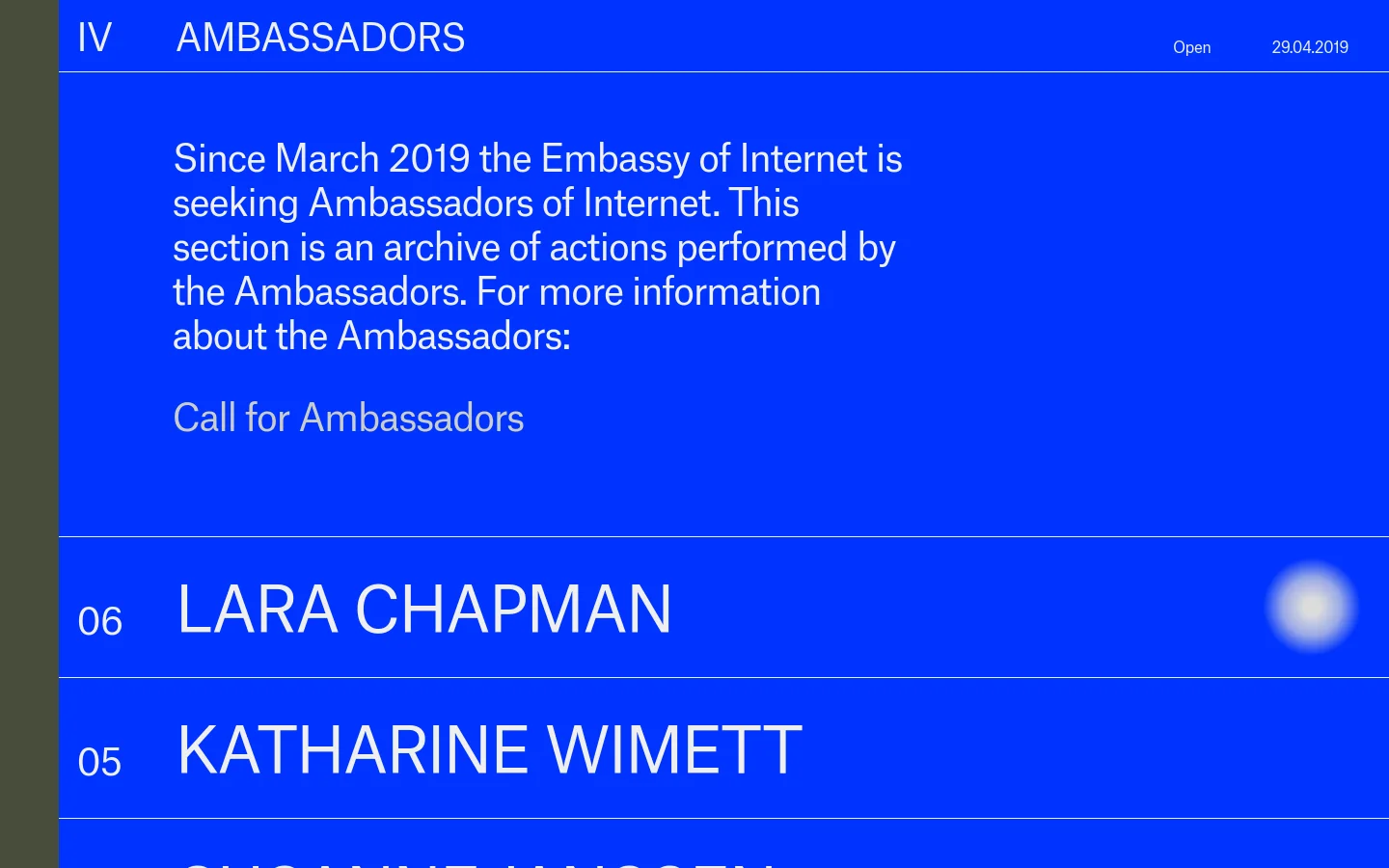 Embassy of Internet About Us desktop website screenshot