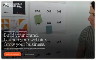 Mothershed Design Co. homepage website preview