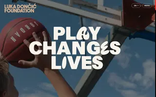 Luka Dončić Foundation homepage website preview