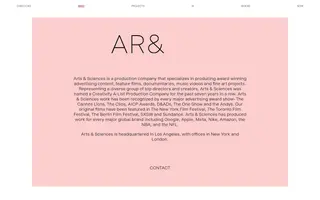 Arts & Sciences homepage website preview