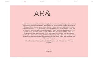 Arts & Sciences homepage website preview