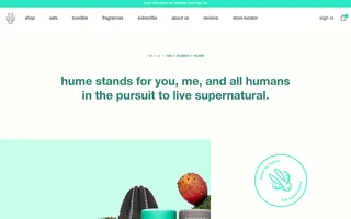 Hume Supernatural homepage website preview