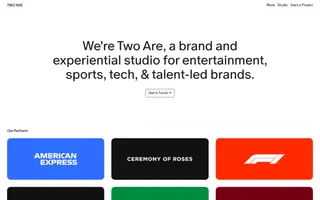Two Are homepage website preview