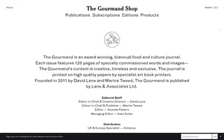 The Gourmand homepage website preview