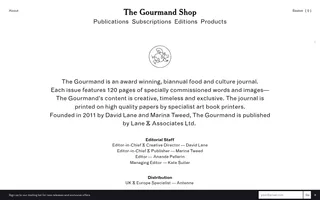 The Gourmand homepage website preview