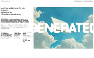 Clairoux Studio homepage website preview
