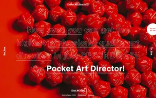 Pocket Art Director homepage website preview