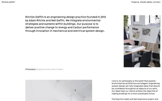 Ritchie+Daffin homepage website preview