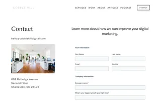 Cobble Hill homepage website preview