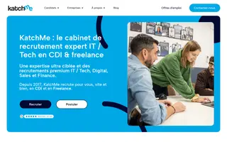 KatchMe homepage website preview