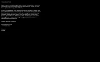 Tomasz Bartosz homepage website preview