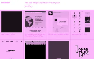 Collected homepage website preview