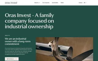 Oras Invest homepage website preview