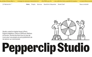 Pepperclip Studio homepage website preview