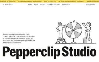 Pepperclip Studio homepage website preview