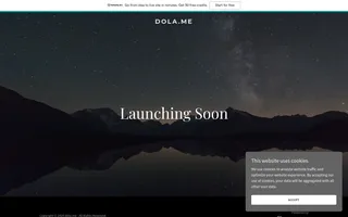 Dola.me homepage website preview