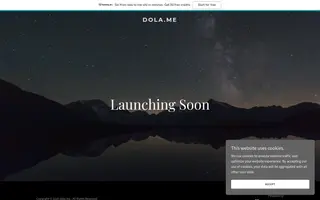 Dola.me homepage website preview