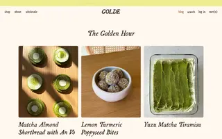 Golde homepage website preview