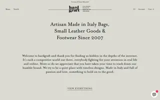 Hard Graft homepage website preview