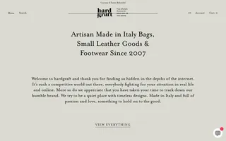 Hard Graft homepage website preview