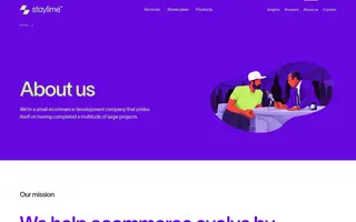 Staylime homepage website preview