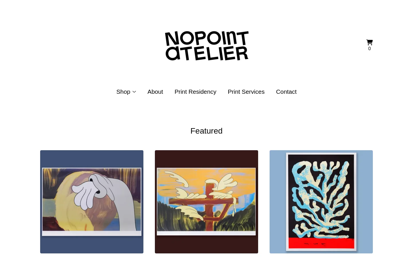 Nopoint Atelier homepage desktop website screenshot
