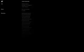 Studio Ahremark homepage website preview