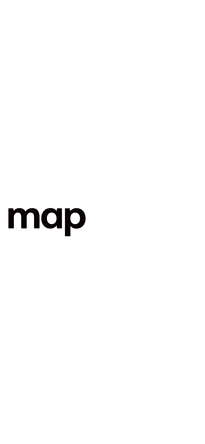 The mobile version presents a simplified, single-column layout on a white background. The large black logo is centered at the top, and project entries are stacked vertically with large hero images and bold text headings for easier scrolling on a small screen.