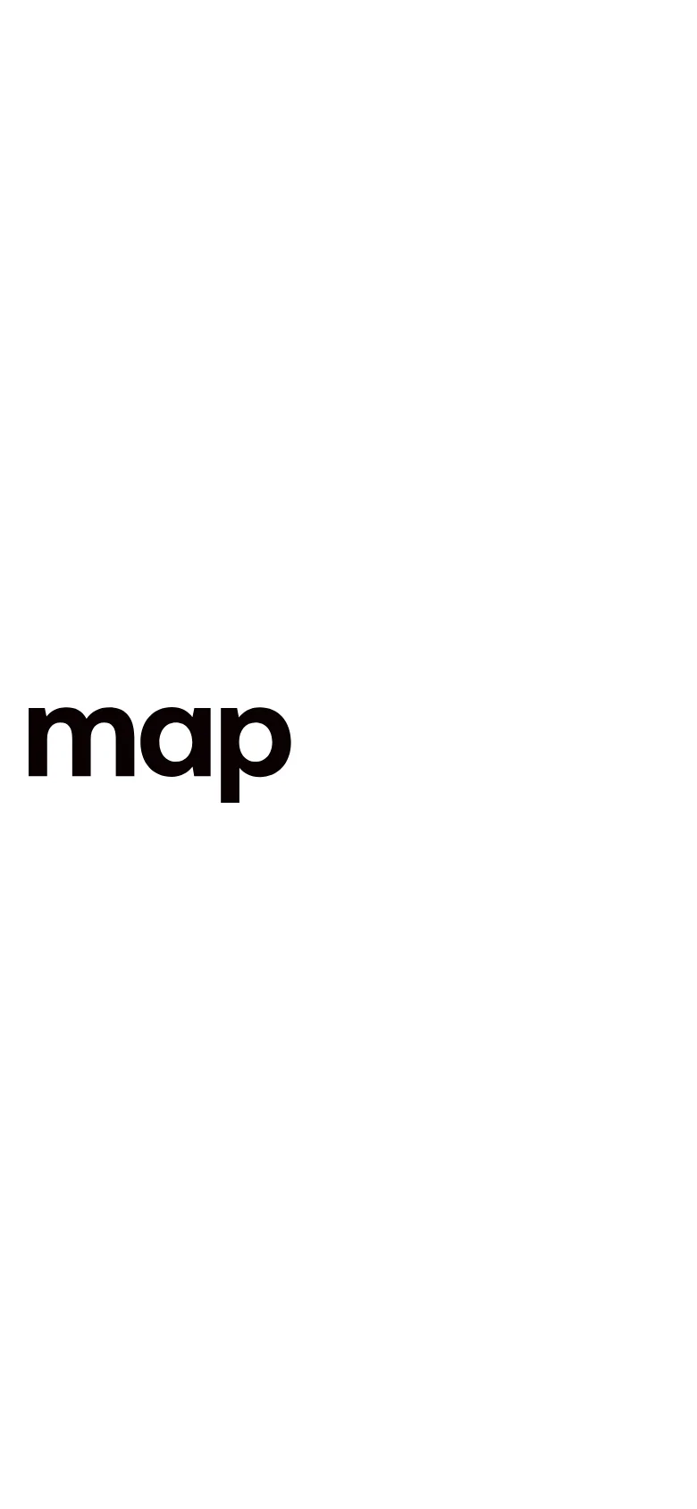 The mobile version presents a simplified, single-column layout on a white background. The large black logo is centered at the top, and project entries are stacked vertically with large hero images and bold text headings for easier scrolling on a small screen.