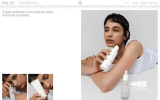 Galdé homepage website preview