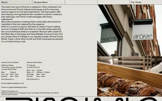 Arôme homepage website preview