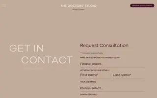 The Doctors' Studio homepage website preview